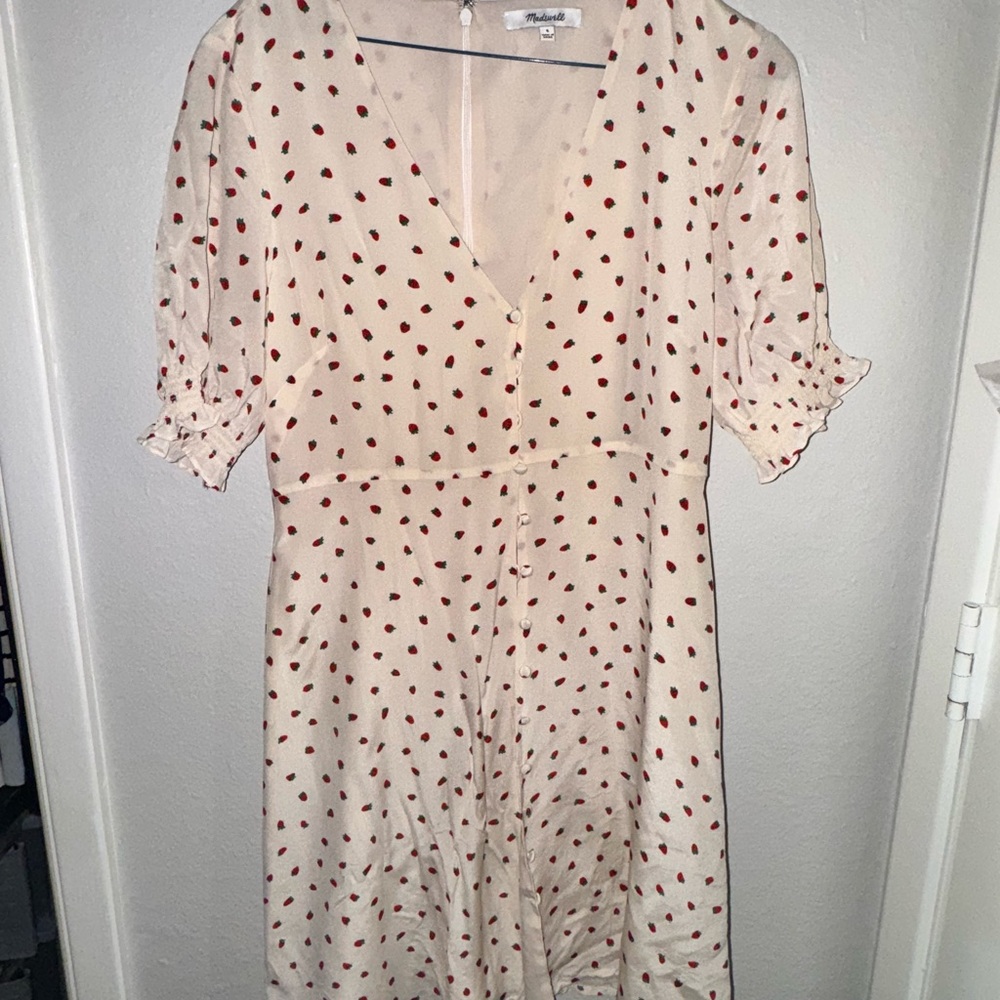 Madewell Silk Sleeve Wrap Midi Dress